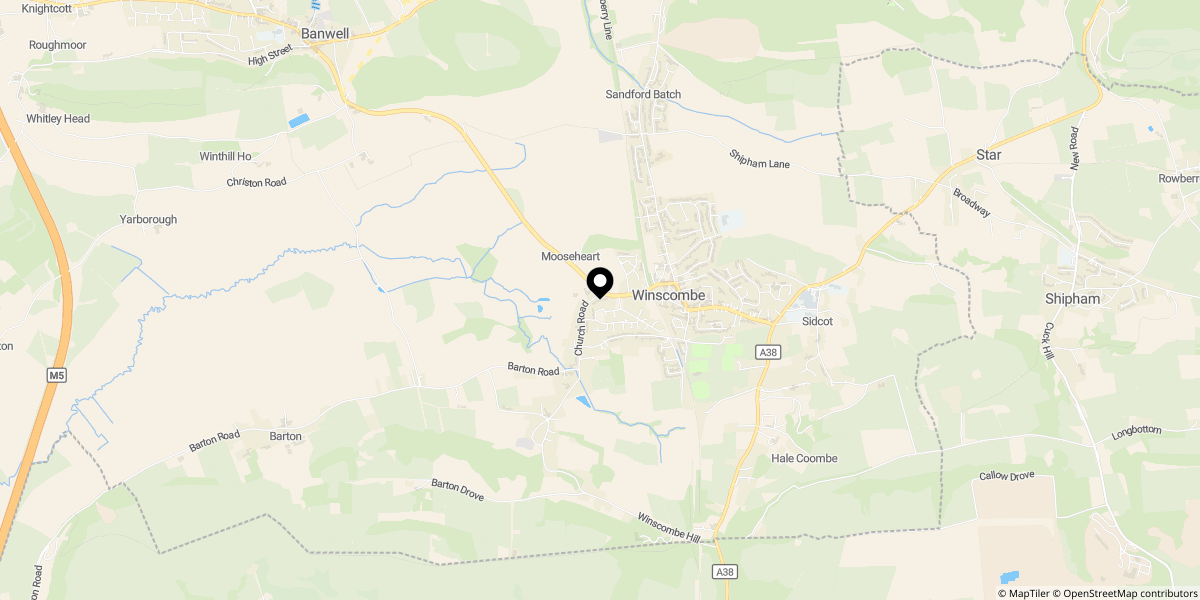 Approximate location of Holstein Avenue, Winscombe
