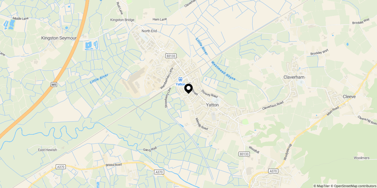 Approximate location of High Street, Yatton