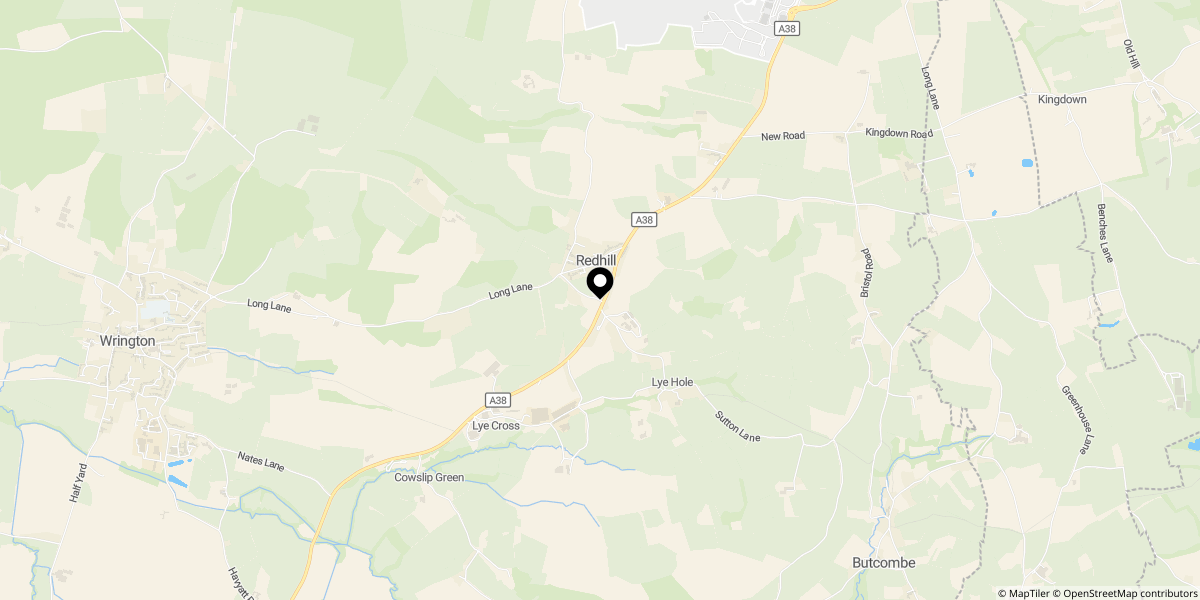 Approximate location of Lye Hole Lane, Redhill