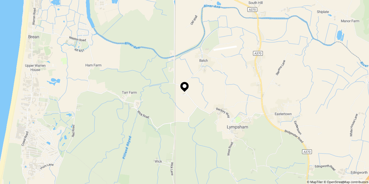Approximate location of Rectory Way, Lympsham