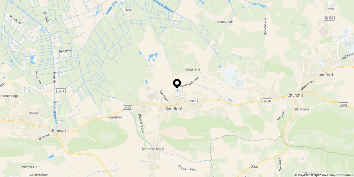 Approximate location of Dabinett Drive, Sandford