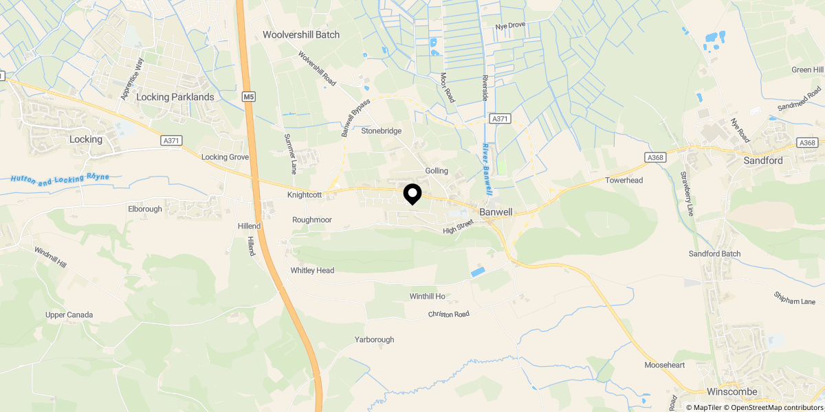 Approximate location of High Street, Banwell