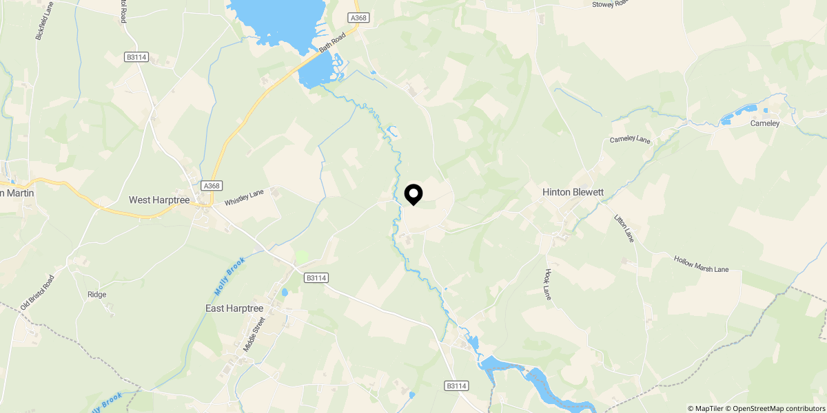 Approximate location of South Widcombe, East Harptree