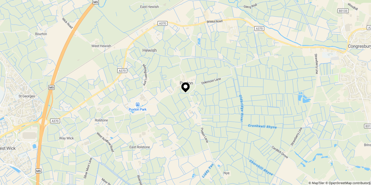 Approximate location of Puxton Road, Weston-super-Mare