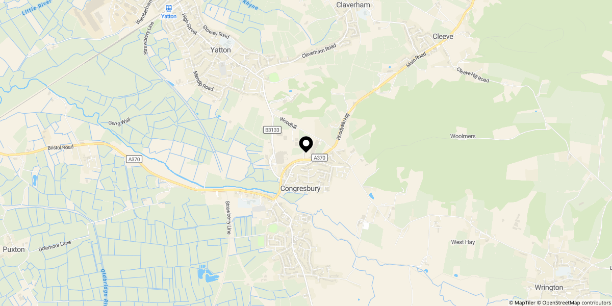 Approximate location of Bell Mead, Bristol Road, Congresbury