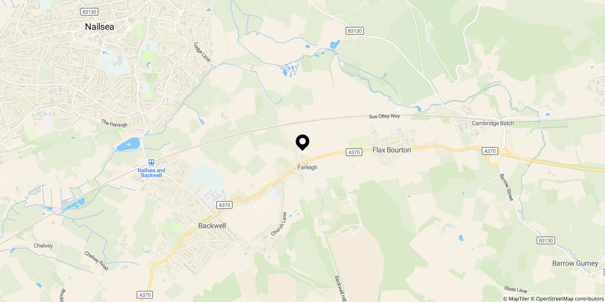 Approximate location of Backwell, Bristol