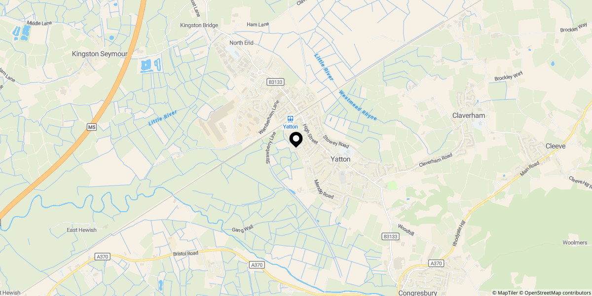 Approximate location of Heathgate, Yatton