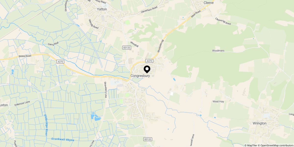 Approximate location of Wrington Lane, Congresbury