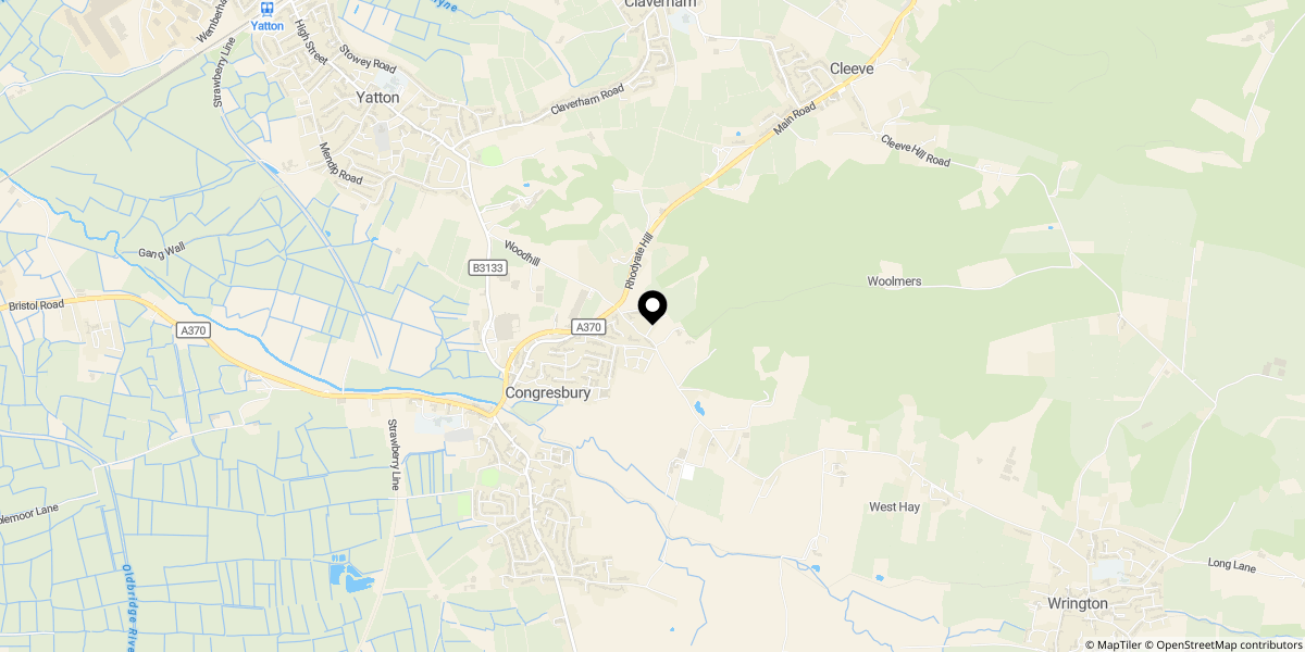 Approximate location of Wrington Road, Congresbury
